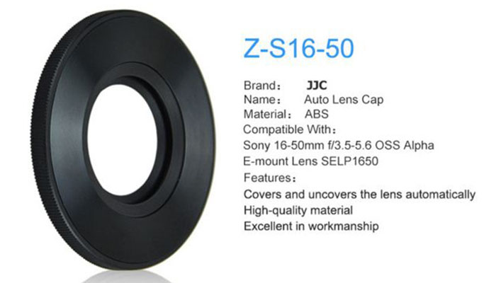 JJC 16-50 mm Automatic Open/Close Lens Cap for Sony PZ F3.5-5.6 OSS Alpha E-Moun 