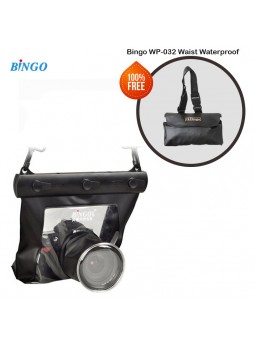 Bingo Wp055 Waterproof Case for Digital DSLR Camera for Long lens - Black (150mm)  free waist pouch 