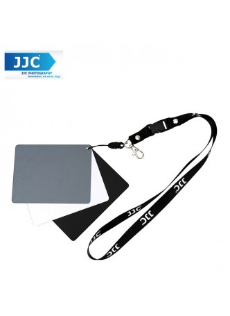 JJC GC-3 Set of 3 Digital Grey white balance card , portable With strap and detachable lanyard