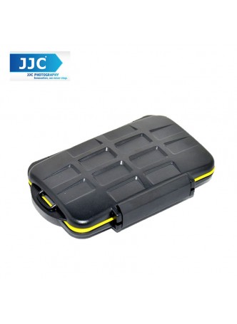 JJC MC-SDMSD12 Water-Resistant Memory Card Case holder  for Micro Sd and SD Card 