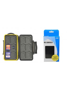 JJC MC-SDMSD24 Waterproof Sealed Memory Card Case Holder for 12 SD Memory  ,12 Micro Sd Card 