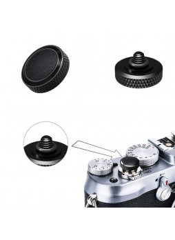 JJC SRB-BK Black Convex Metal Soft Release Button for Fujifilm Leica Cameras (Black) 