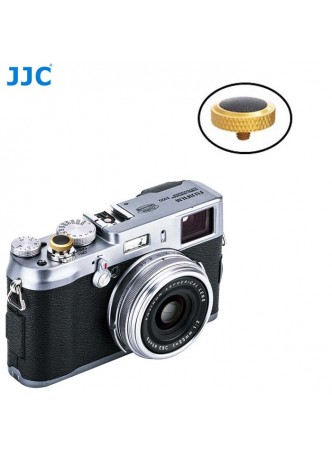 JJC SRB-DGD Black Convex Metal Soft Release Button for Fujifilm Leica Cameras (Gold Black)