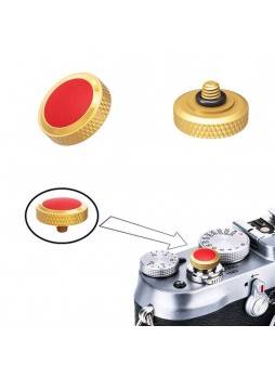JJC SRB-DGD Red Convex Metal Soft Release Button for Fujifilm Leica Cameras (Gold Red ) 