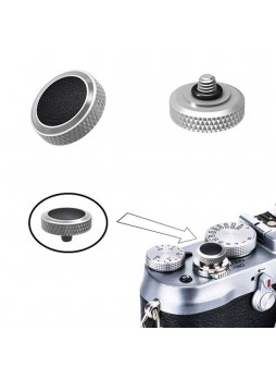 JJC SRB-GR Black Convex Metal Soft Release Button for Fujifilm Leica Cameras (Gray Black) 