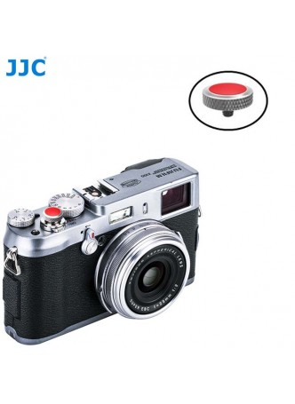 JJC SRB-GR Red Convex Metal Soft Release Button for Fujifilm Leica Cameras (Gray Red) 