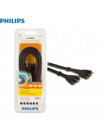 Philips SWV7125S/10 300 Series 3.0m 3RCA - 3RCA Component Video Cable