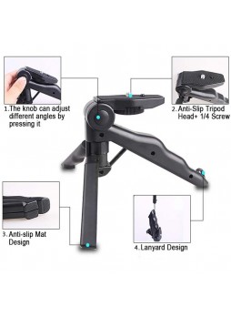 Proocam HM-10 Handle Mobile Tripod Mini Hand Grip Bar with Cell Phone Clip Holder