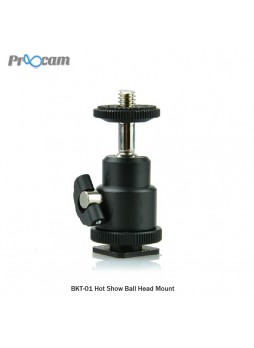 Proocam Mini Ball Head for Camera DSLR Hot shoe mount BRK-01