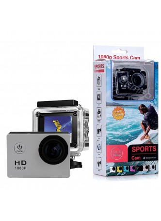 Sj50 HD 1080p Full 2.0 Inch Action Camera for Travel Sport Full Set with gopro accessories -Silver