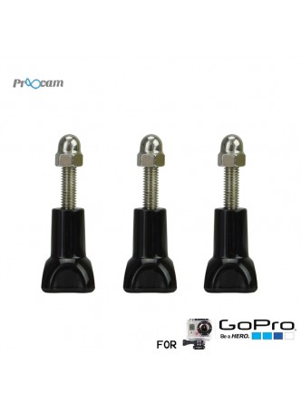 Proocam PRO-F205 Replecenment 3  X Short Thumb Screw for Gopro Hero, DJI Osmo