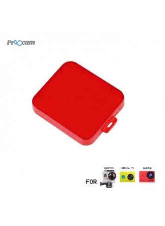 Proocam PRO-F221 Light Motion Night Under Sea waterproof case Filter for SJ5000 (Red)