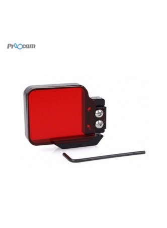 Proocam PRO-F123 Light Motion Night Under Sea Filter for Gopro Hero 3 SJCAM SJ4000 (Red)