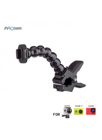 Proocam Pro-F059C Jaws Flex Clamp with seven joint stand for Gopro Hero , SJCAM , MIYI action camera