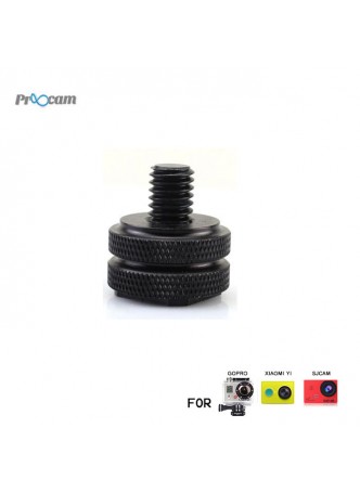Proocam Pro-F160 Screw Thread Hot Shoes Mount Convert for Gopro Hero Action camera Dji Osmo