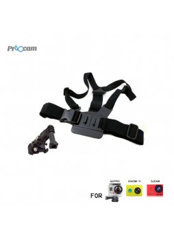 Proocam Pro-J025 Chest Body Strap with 3-way adjustment base for Gopro Hero , SJCAM, Miyi Camera