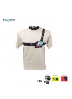 Proocam Pro-J085 Body Light Weight 3 Points Chest Belt For Gopro Hero , SJCAM, MI YI Action Camera