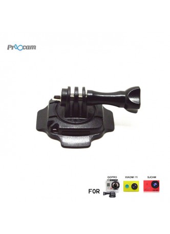 Proocam Pro-J092 Mount for Helmet 360-degree roration with lock for Gopro Hero , SJCAM , MI YI