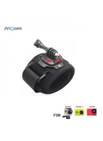 Proocam Pro-J128 360-degree rotation Hand strap Wrist Mount  for Gopro Hero , SJCAM, MIYI