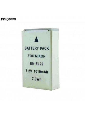 Proocam Viloso EN-EL22 rechargeable Camera battery for Nikon 1 J4, Nikon 1 S2 Cameras