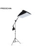 Proocam BSS-85 ceiling set boom 200cm light stand square soft box kit 3 colour LED bulb photography light (50x70cm)