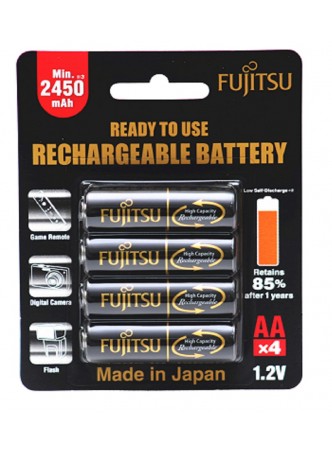 Fujitsu 2450Mah (2500mah ) Rechargeable Battery , Made in Japan ( HR-3uTHB ) 