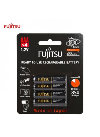 Fujitsu AAA rechargeable Battery 950mah (Min900ma) 4pcs pack -Made in Japan