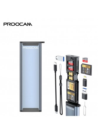 PROOCAM CR-35 Multi-Function USB High-Speed SD Card Reader & Storage Case