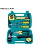 PROOCAM D-1004 9PCS household tool set hardware toolbox car life hammer manual set tool