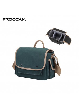 Proocam D60-Green Outdoor canvas camera bag