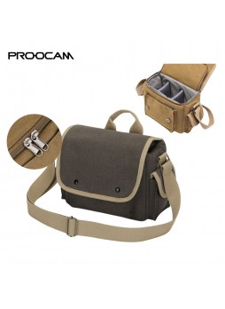 Proocam D60-Brown Outdoor canvas camera bag