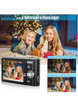PROOCAM DC-402 DIGITAL CAMERA 48MP 1080P 2.8-inch IPS Screen 16X Zoom Auto Focus Self-Timer Face Detection Anti-shaking