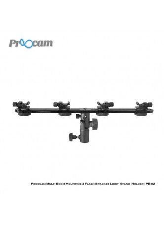 Proocam Multi Boom Mounting 4 Flash Bracket Light Stand Holder - PB-02