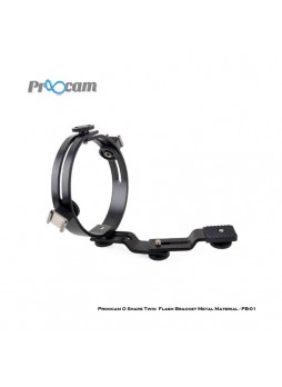 Proocam O Shape Twin  Flash Bracket Metal Material-PB-01