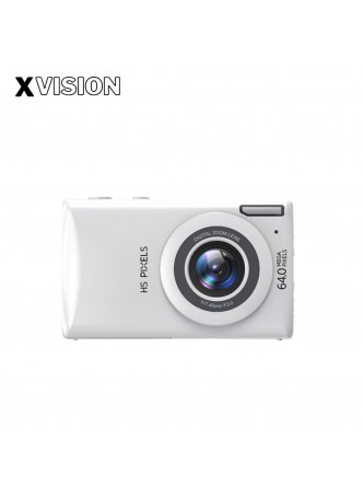 XVISION H-5W DIGITAL CCD CAMERA 64MP 4K 1080P Zoom Auto Focus -White