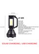  LP-899 usb Re-Chargable Flashlight Super Bright Portable SOLAR LED LIGHT Searchlight Lantern Searchlight outdoor Mountable