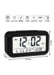 DELLY LED Digital Clock Time With sensor light , Calendar & Thermometer Alarm - Black