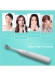 Delly Sonic Electric toothbrush Waterproof dupot bristles ultrasonic motor health -White