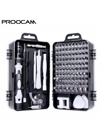 Proocam JN-115 Screwdriver 115 in 1 Set of Screw Driver Bit Set Multi-function Precision Mobile Phone Repair Device Hand Tools Torx Hex Driver