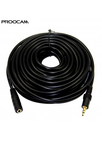 Proocam AUX Cable 15meter ACB-150 Gold-Plated Stereo Audio Aux Extension Cable 3.5mm Male to Female