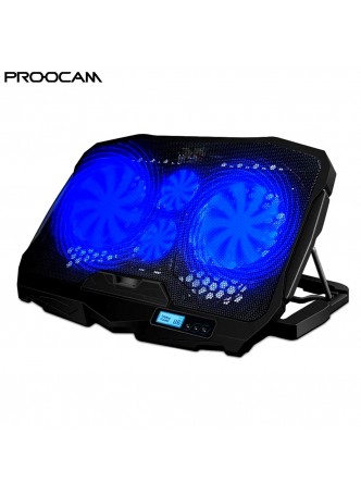 Proocam S-18 15 16 17 inch Gaming Laptop Cooler Adjustable Speed 6 USB Ports 2 Cooling Fan Laptop Cooling Pad Notebook Stand for 12-17 inch