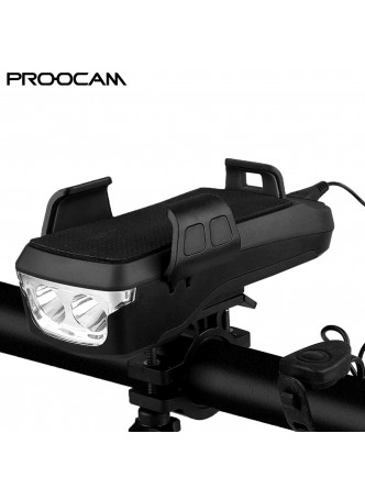 Proocam BG-2020 4 In 1 Bike Mobile Phone Holder Bicycle Phone Holder with Power Bank Phone Stand Cycling Accessories