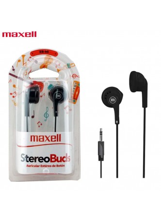 Maxell EB-95 Earphone Stereo Earbuds for Samsung, Oppo, Laptop -Black 