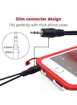 Proocam CC-SP1 Adapter 3.5mm TRRS Jack Cellphone to Microphone and Headphone Convertor Cable