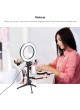 Proocam LLD-60 6.2" Led Ring light Stand set kit USB 3 Modes Dimmable LED Ring Vlogging Photography Video Lights with Cold Shoe Tripod Ball Head PU377