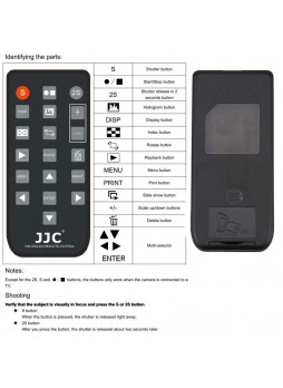 JJC RM-DSLR2 Wireless Remote Control for Sony A6000 A7 Camera