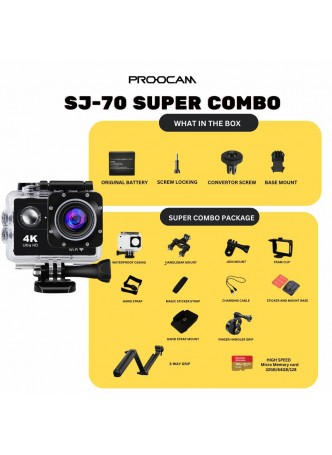 Proocam SJ-70 Ultra HD 4K 2.4G WIFI Action Camera COMBO SET