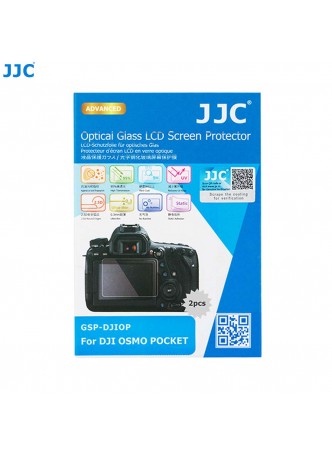 JJC GSP-DJIOP Dedicated Tempered Glass Screen Protector Kit for DJI OSMO Pocket Osmo Pocket Camera, 0.3mm Ultra-Thin / 9H Hardness / 2.5D Round Edges