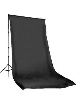 Plain Muslin Background Black (600x300cm)