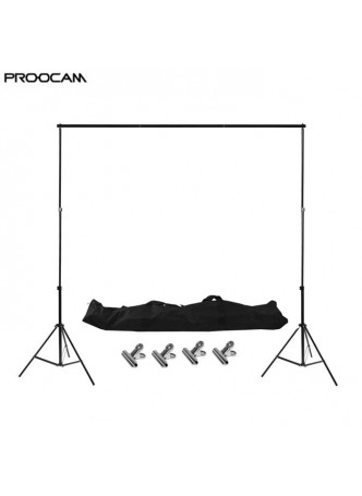 Proocam BG200 Heavy duty Backdrop Background Stand support Kit Set with Bag ( 2 X 2meter )